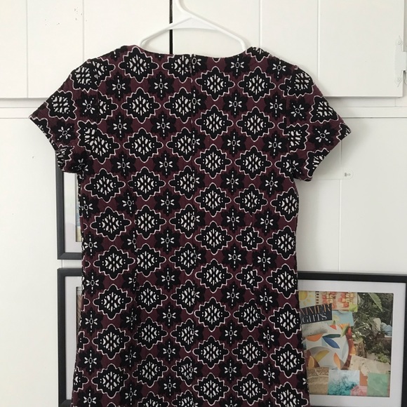 Loft shift Dress size XS purple, black, cream - Picture 7 of 8